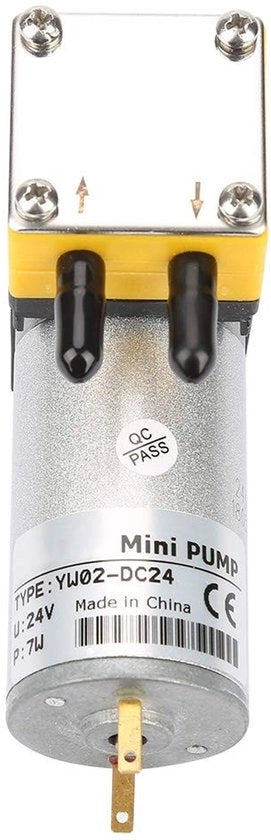 Pompa a Diaframma 24V - Mini Pompa d'Aria - Molto Silenziosa - 8,5x3,2cm - Per Industria Medica e Chimica - Pompa a Vuoto - 320ml/min