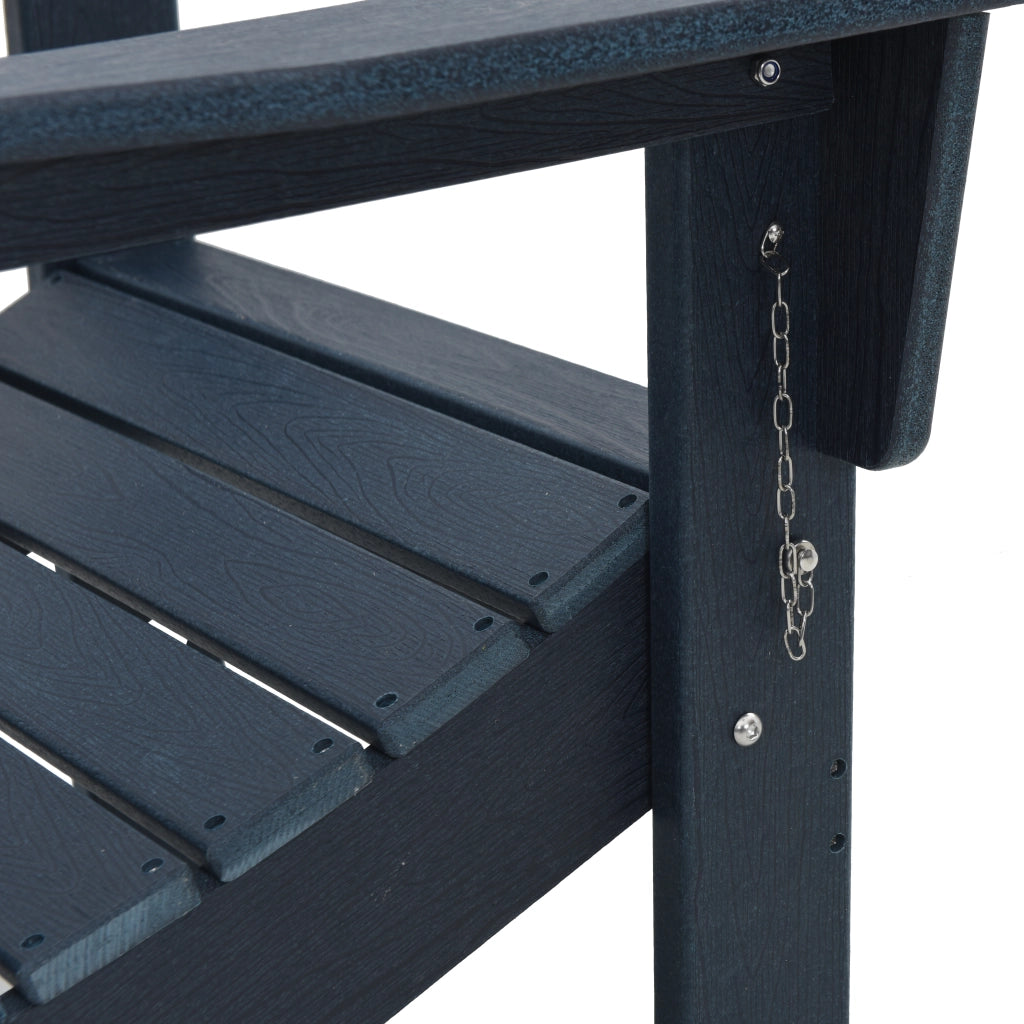 Set di Sedute da Giardino 3 Pezzi Blu Navy HDPE