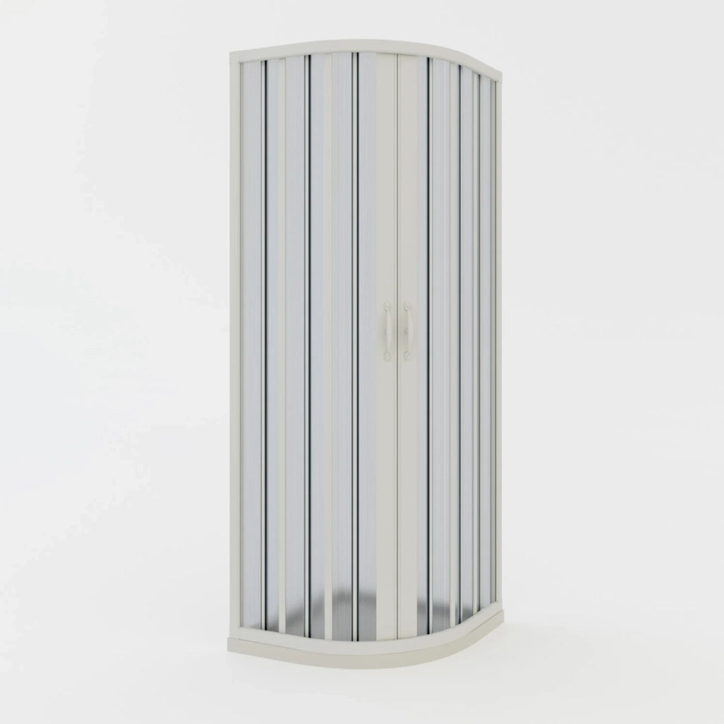 Box doccia a soffietto in PVC 90x90 cm H 185 mod. Loto con apertura centrale