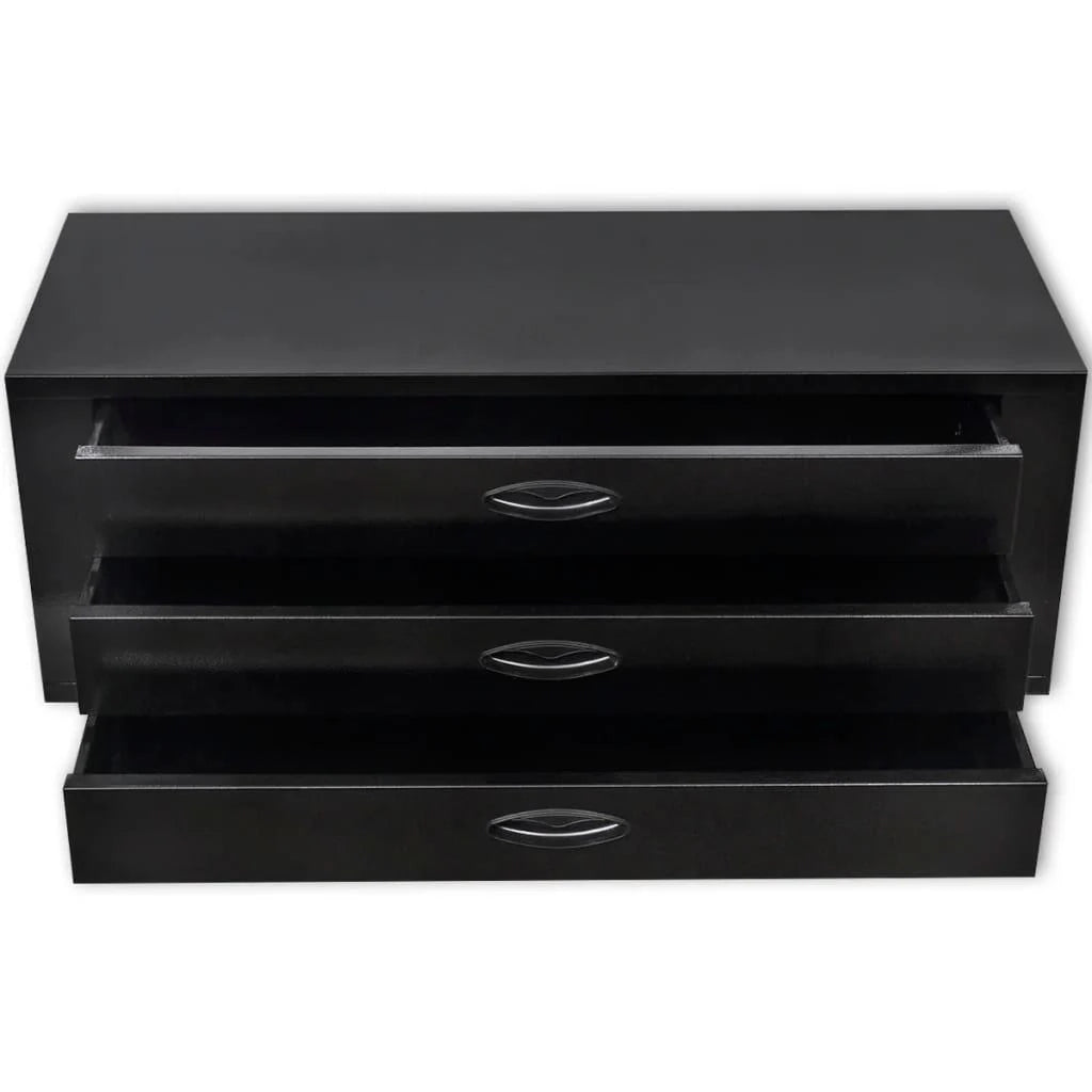 Cassettiera portautensili in metallo nero a 3 cassetti per utensili da officina 85 cm nero 02_0003239