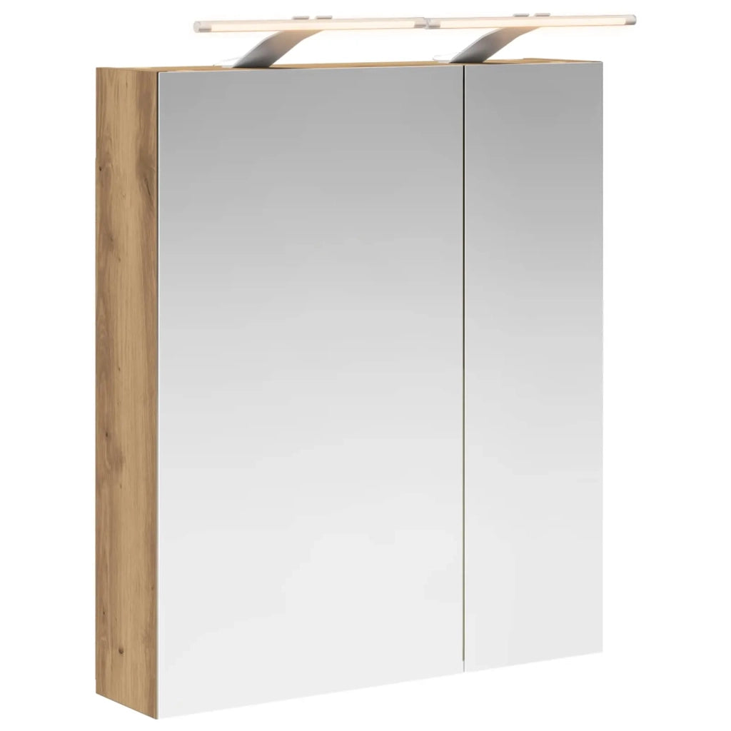 Mobiletto per specchio da bagno con porta Rovere Artigianale