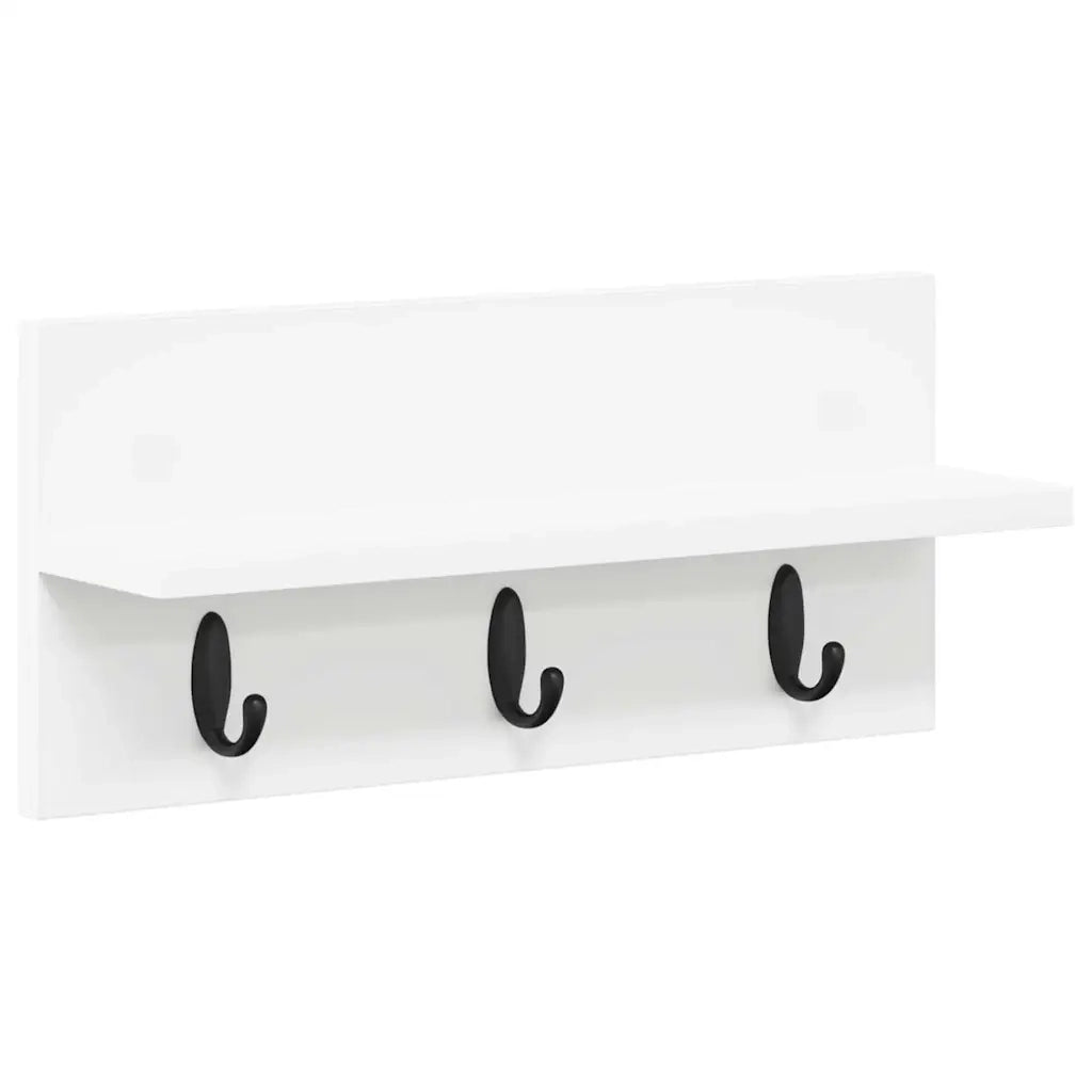 Appendiabiti a muro Bianco 40 x 10,5 x 18 cm Legno multistrato 874379