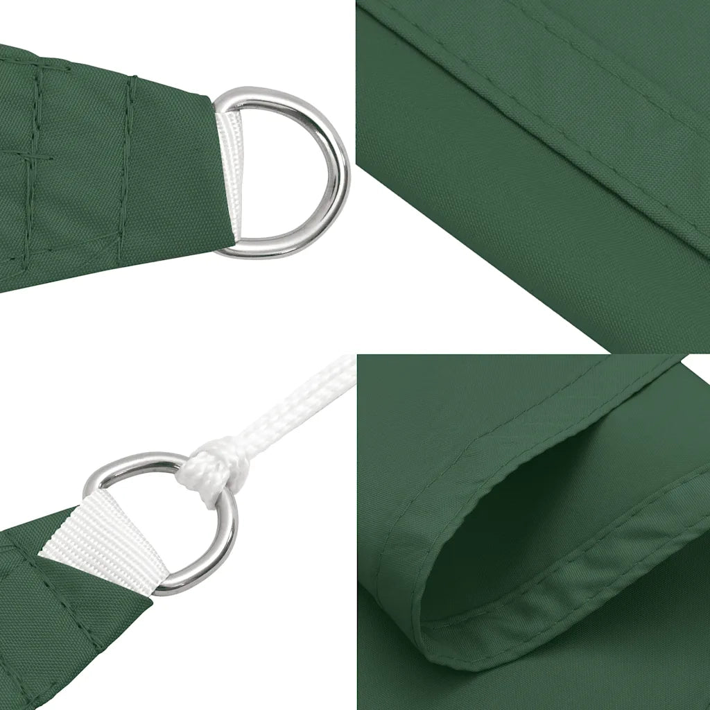 Vela Ombreggiante-Parasole a vela Tessuto Oxford Rettangolare 6x8 m Verde Scuro