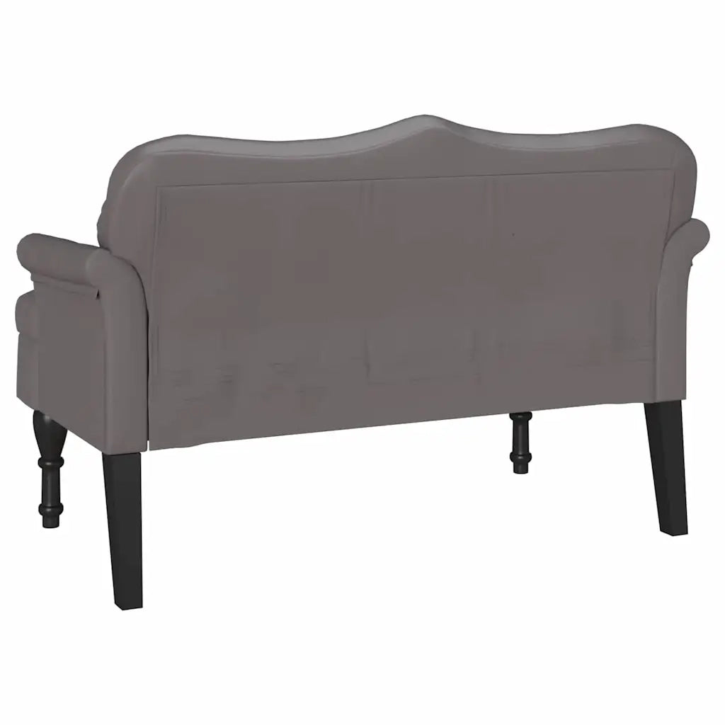 Panca Chesterfield Grigio 120,5 x 65 x 75 cm Pelle Sintetica CFW7945981