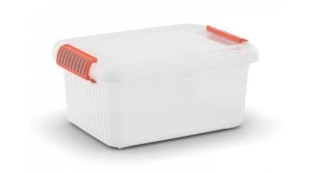 KIS K Latch Box Armadietto portaoggetti Rettangolare Arancione, Trasparente