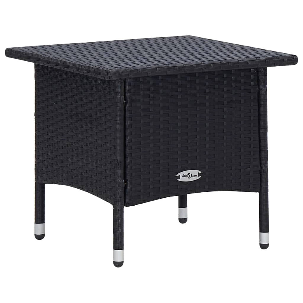 Set di mobili da giardino mobili da esterno set da 2 pezzi con cuscini resina intrecciata nera 02_0015907