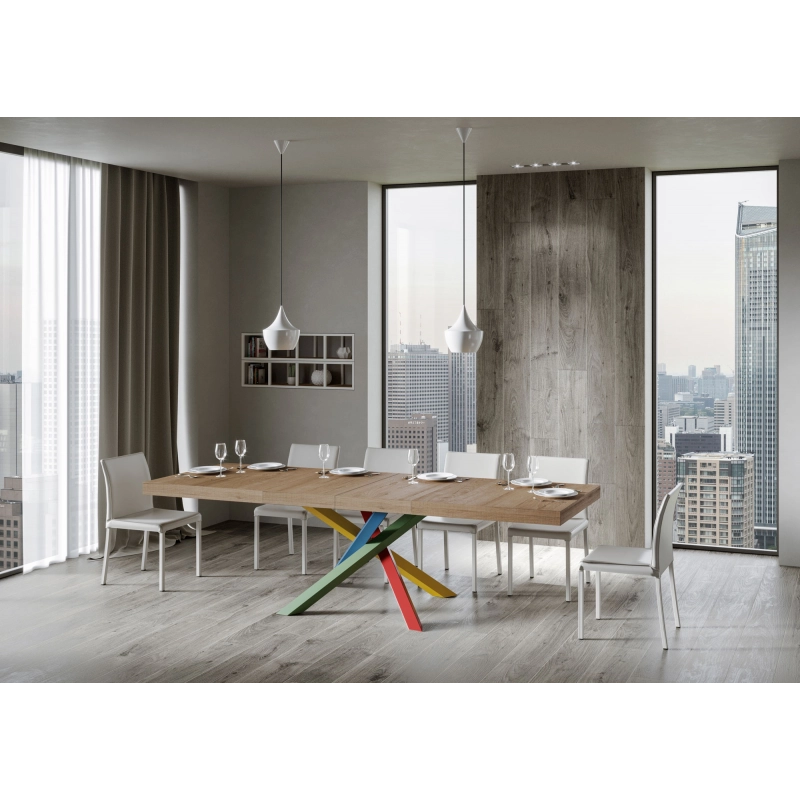 Tavolo allungabile 90x160/264 cm Volantis Premium telaio gambe 4 colori (B) - Quercia Natura