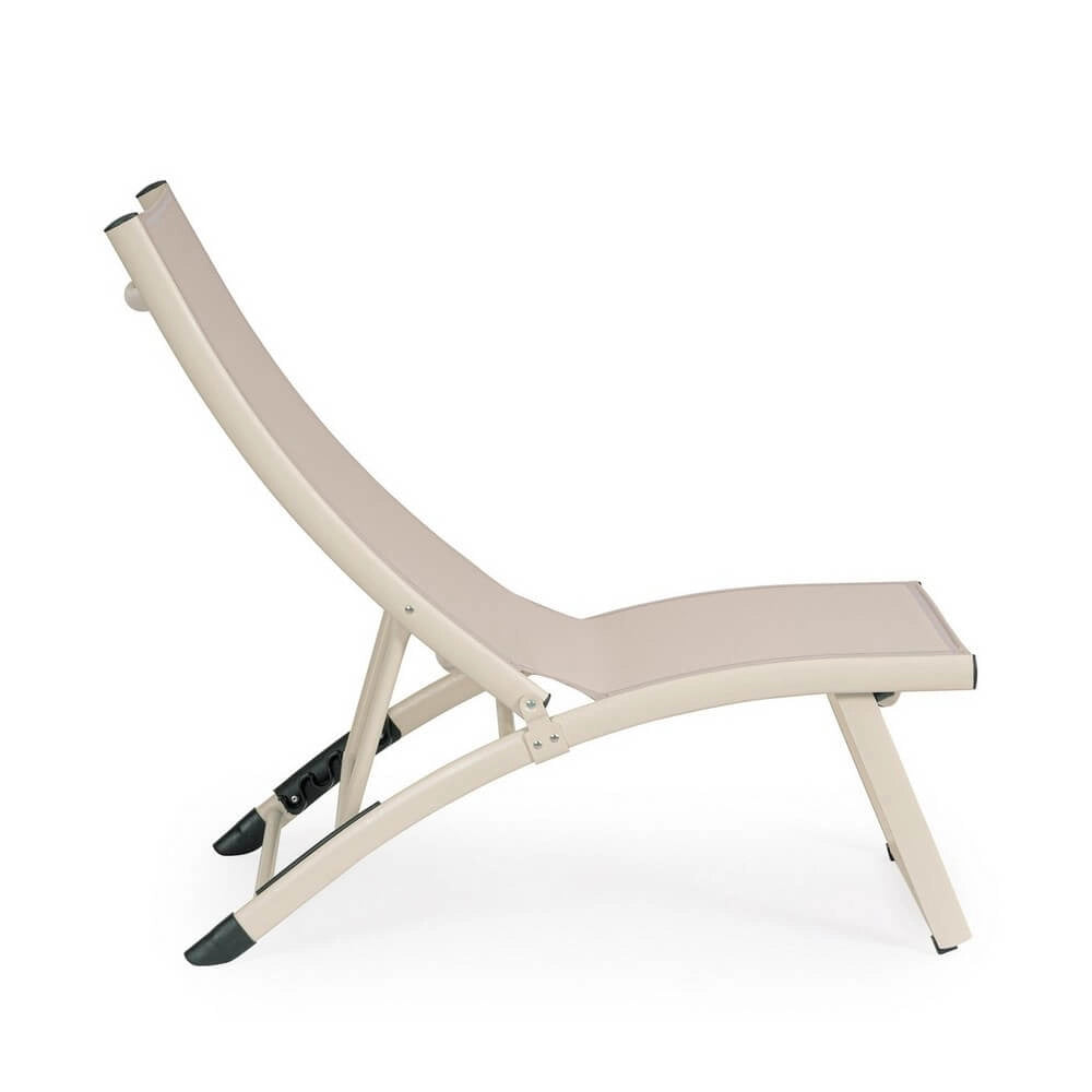 Set di 2 Poltrone Lounge Reclinabili da Esterno in Alluminio e Textilene - TAY