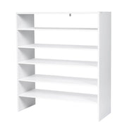 Scaffale per scarpe impilabile a 3 pezzi-Organizer orizzontale a 2 livelli per ingresso corridoio Bianco