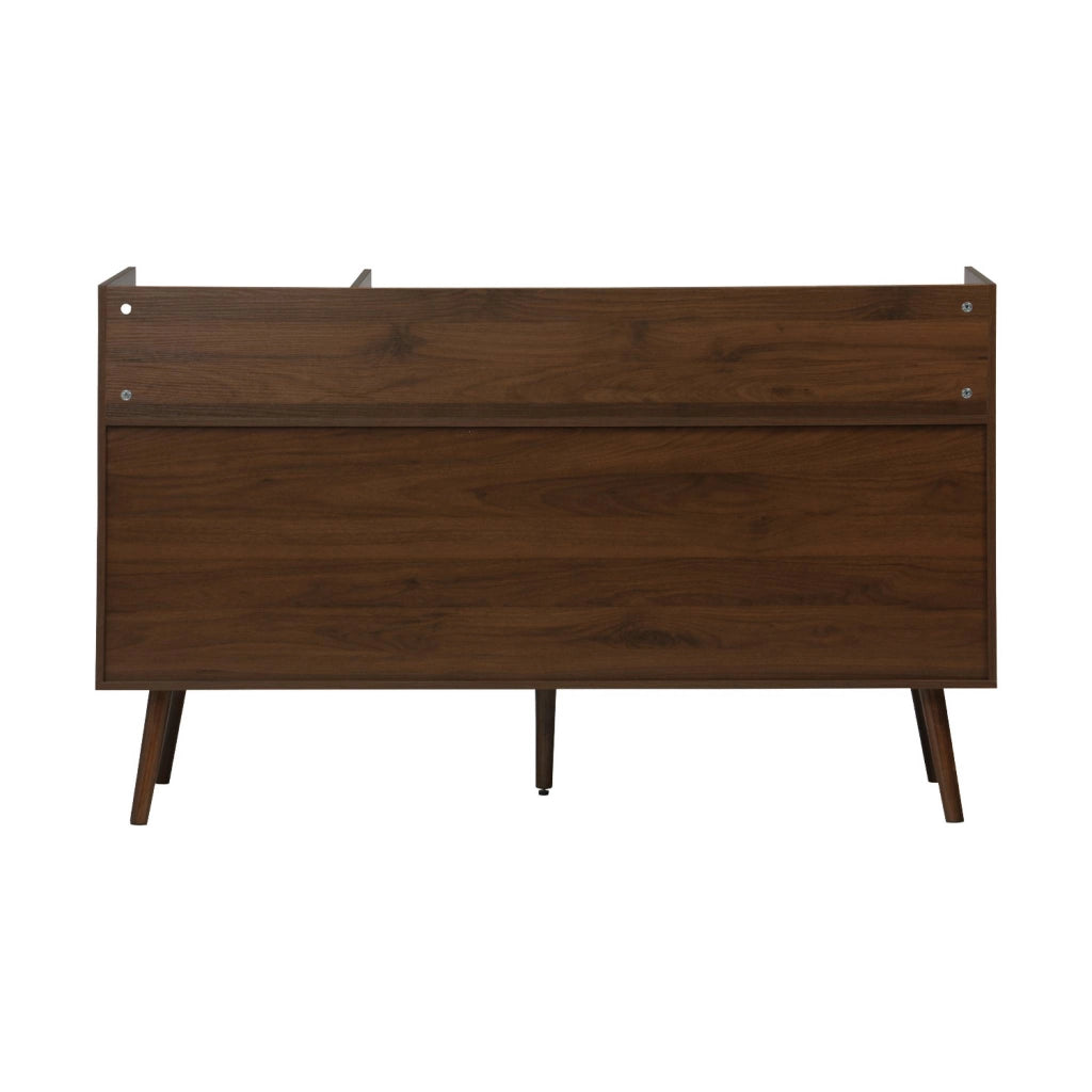 Mobili per vinili xl vintage effetto legno scuro, 130cm, marrone scuro