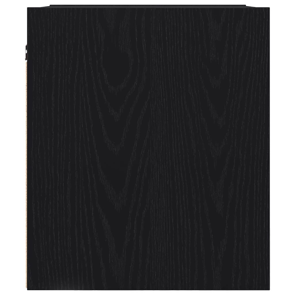 Comodini a Muro 2 pz Rovere Nero 38x34x40 cm 861232