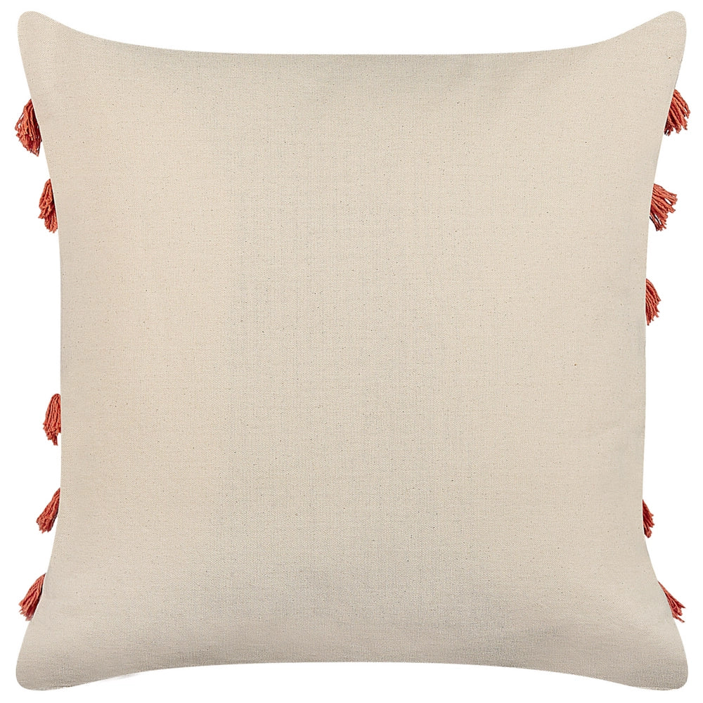 Set di 2 cuscini decorativi-arancio 45 x 45 cm motivo astratto con imbottitura accessori decorativi soggiorno camera da letto