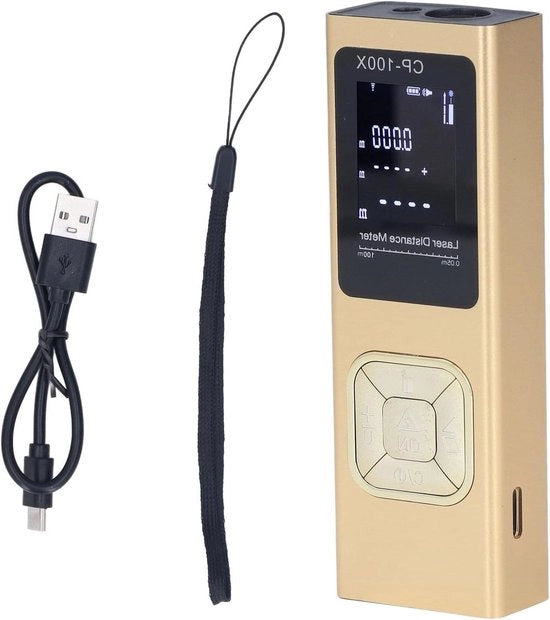Misuratore di distanza laser per misurazioni precise fino a 100 metri con tecnologia laser - strumento di misura ideale per uso domestico, progetti di costruzione e professionisti immobiliari