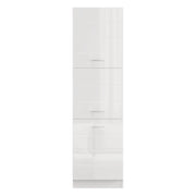 Mobile da Cucina Cochem, Dispensa da Cucina 6 Ripiani, 60x58x214h cm Bianco Lucido