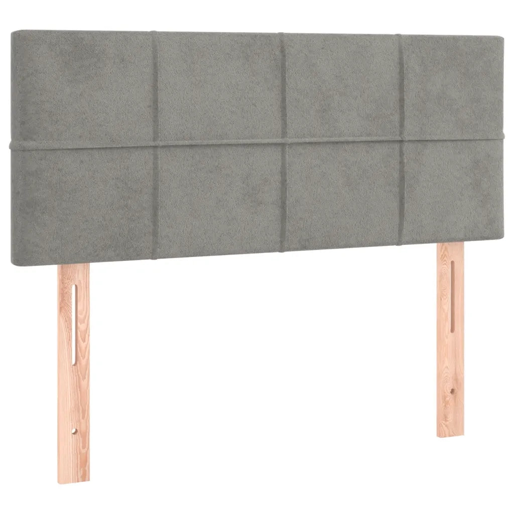 Testiera a LED Grigio Chiaro 90x5x78/88 cm in Similpelle