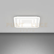 ZOOM APPLIQUE PLAFONIERA QUADRATA 50X50 BIANCO CC SWITCH 3000/4000°K 55W - CRI 90 5500 lm