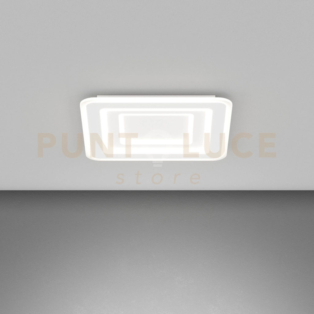 ZOOM APPLIQUE PLAFONIERA QUADRATA 50X50 BIANCO CC SWITCH 3000/4000°K 55W - CRI 90 5500 lm