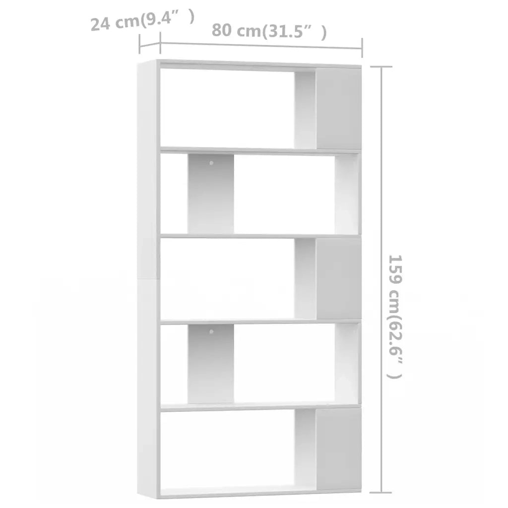 Libreria/Divisorio Bianco 80x24x159 cm in Legno Ingegnerizzato 800099