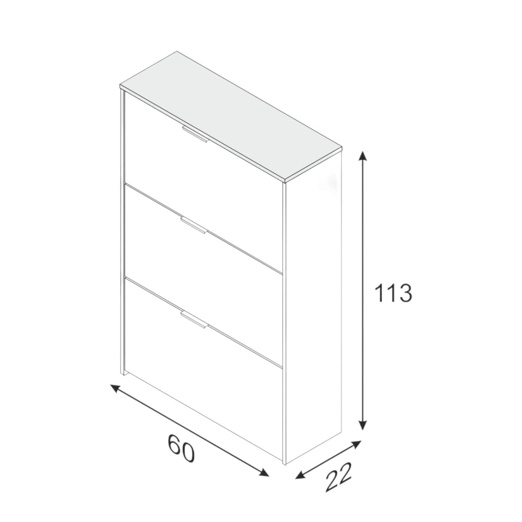 Mobile Portascarpe Asca, Scarpiera 18 Paia, 60x22x113h cm Marrone Rovere