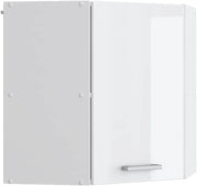 Mobile angolare da cucina R-Line, Bianco lucido, 57 cm, per la libera combinazione all'interno di sistemi cucina modulari