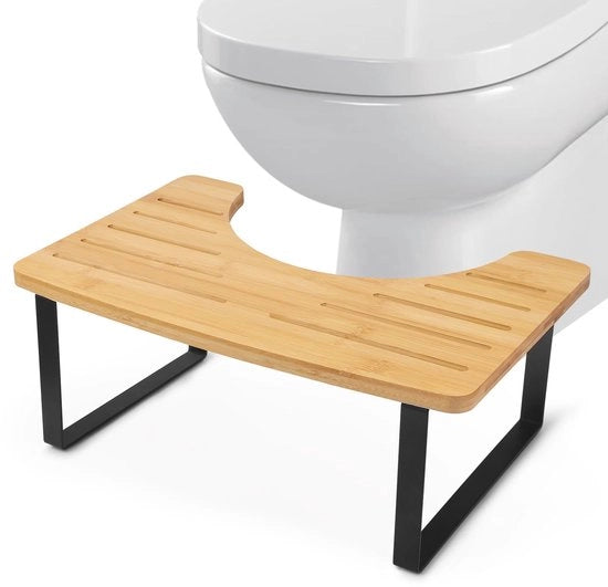 Sedia per bagno in bambù per adulti, sedia per bagno per adulti, sedia per bagno salutare e portatile per bambini, sedia per bagno ergonomico per la stanza da bagno, sedia per bagno pieghevole, trattamento della costipazione anale