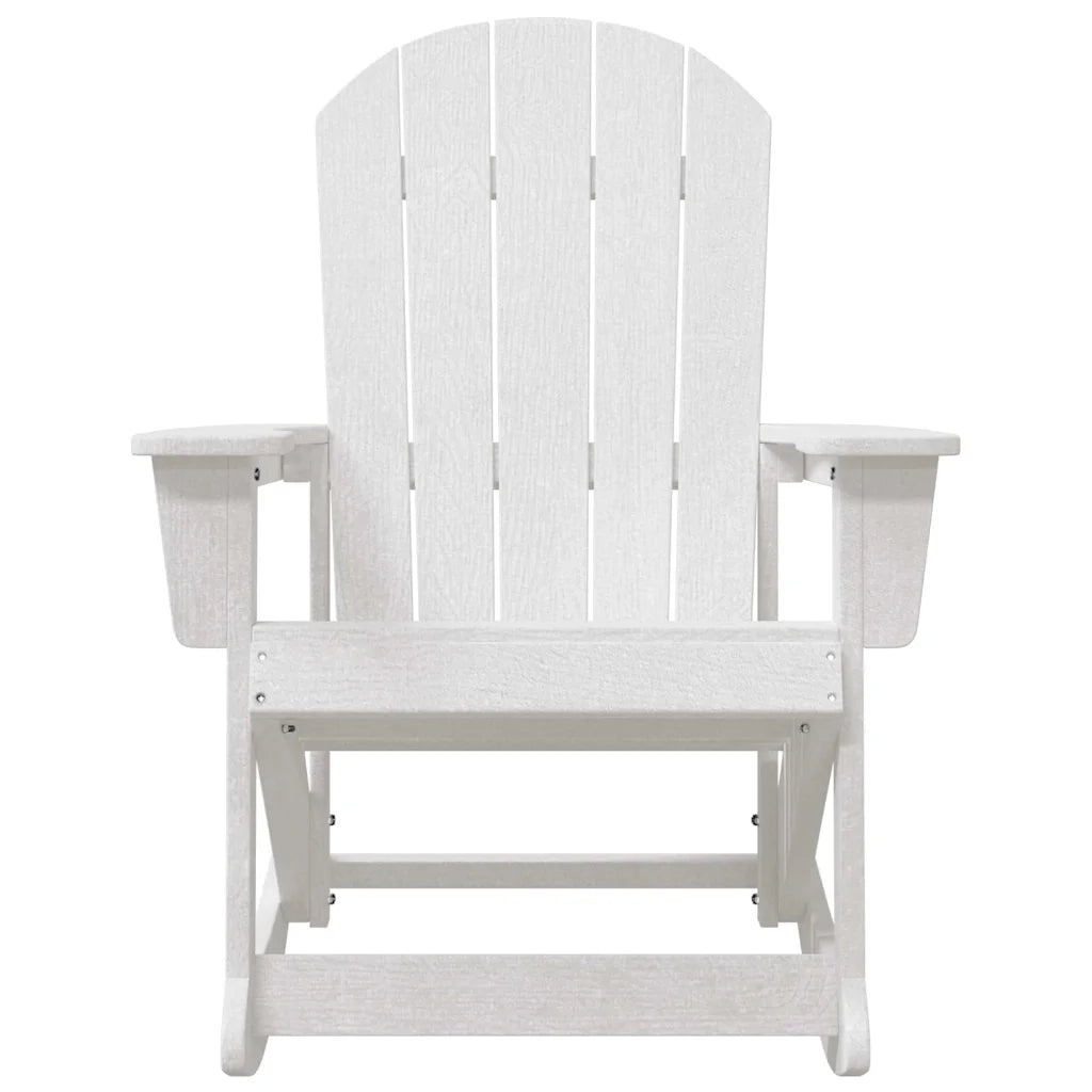 Poltrona a dondolo Adirondack Bianco 92 x 73,5 x 92 cm HDPE 42006625