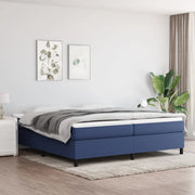 Struttura Letto a Rete a Molle Blu 200x200 cm in Tessuto 3120892