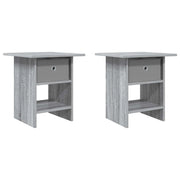 Set di 2 Comodini | Armadio da Notte | Mobiletto da notte Grigio Sonoma 41 x 40 x 45 cm Legno multistrato