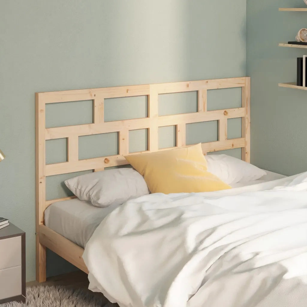 Testiera per Letto 146x4x100 cm in Legno Massello di Pino 814194