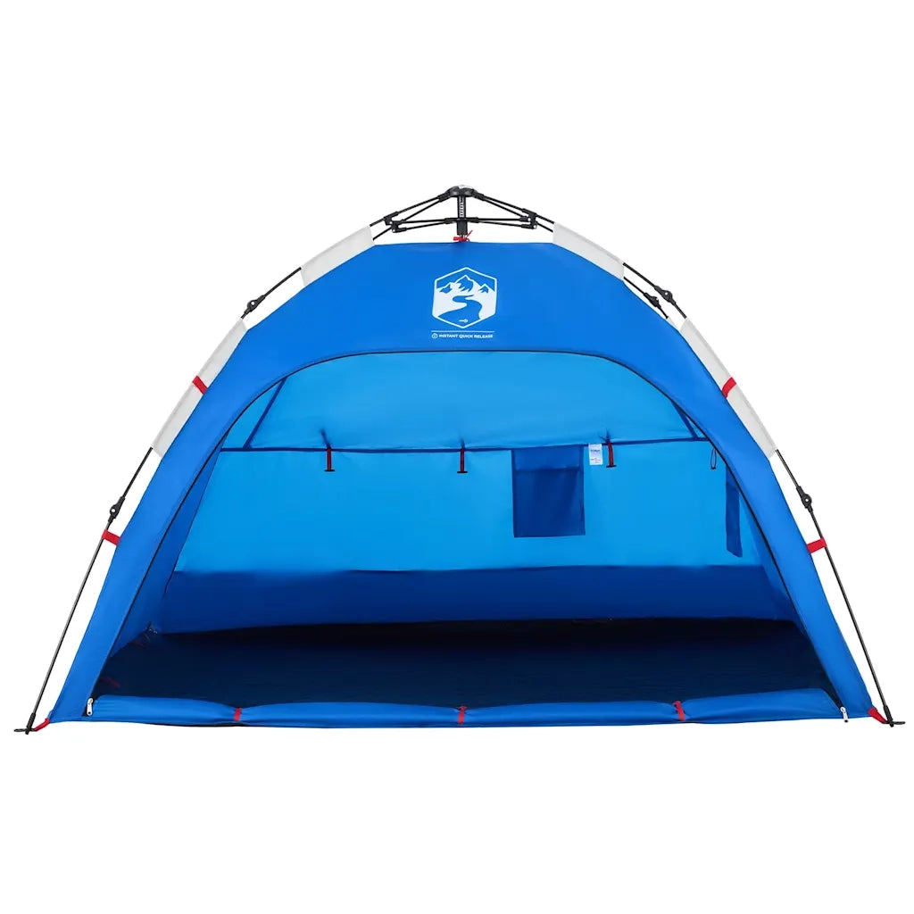 Tenda da Spiaggia 2 Persone-Tenda da campeggio Azzurro Rilascio Rapido Impermeabile 620113