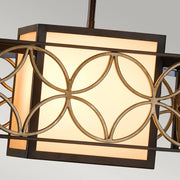 Sospensione Contemporanea Remy In Metallo Bronzo Antico Oro 1 Luce E27