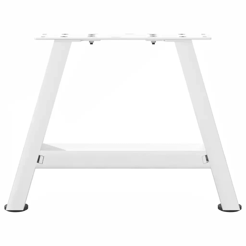 vidaXL Gambe per Tavolino da Caffè a Forma di A 2 pz Bianche 50x(30-31) cm Acciaio