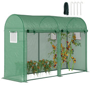 Serra da giardino 3 m2 ¨C zephmum ¨C PE, telaio in acciaio, verde, 3x1x2 m