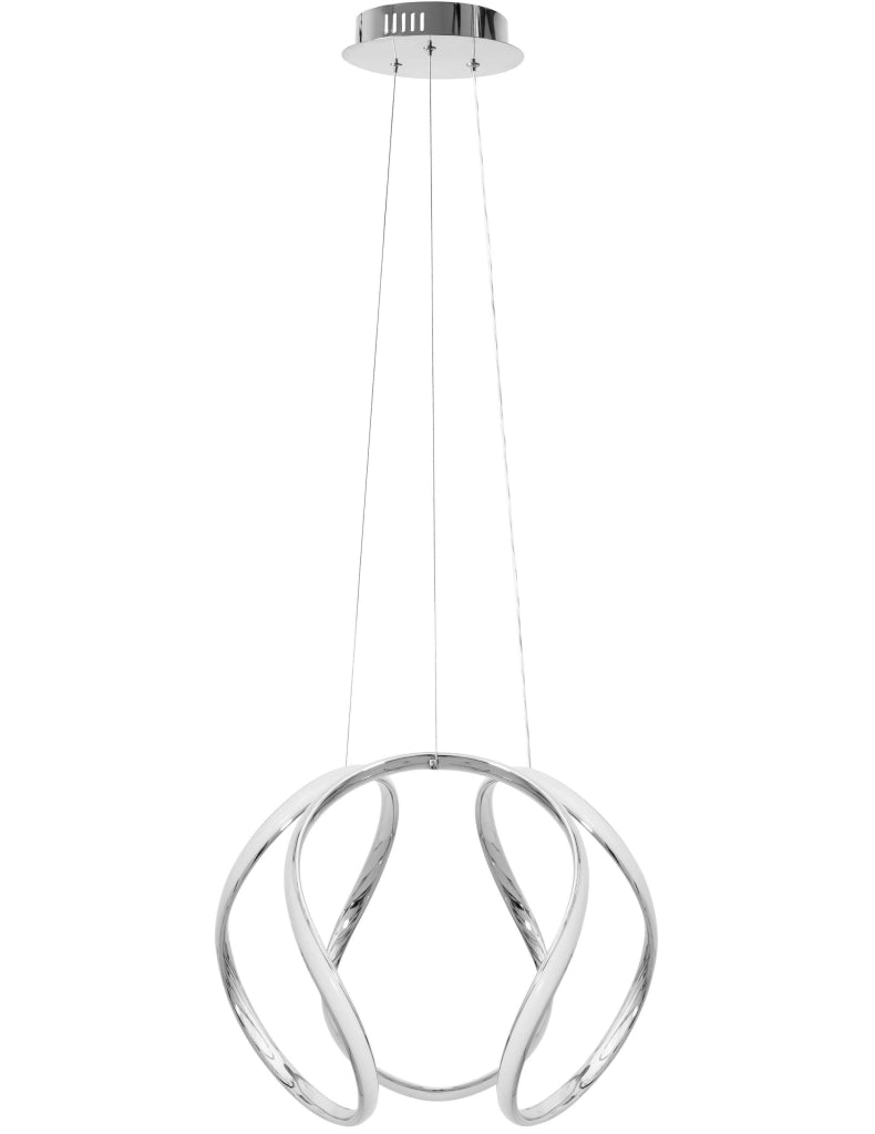 Lampada Da Soffitto Pensile Moderno Led Gold + Pilot Cromo App386-cp