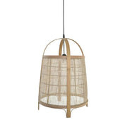 LÚZETE - LAMPADA DA SOFFITTO KEIKO IN BAMBÙ NATURALE E LINO
