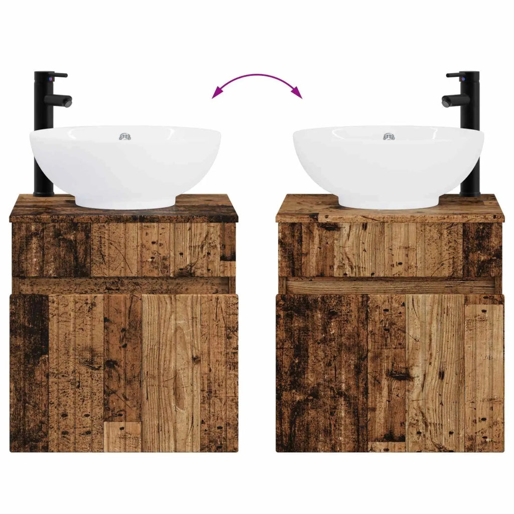 Mobile lavabo da parete Legno antico 49 x 44,5 x 66,5 cm 890610