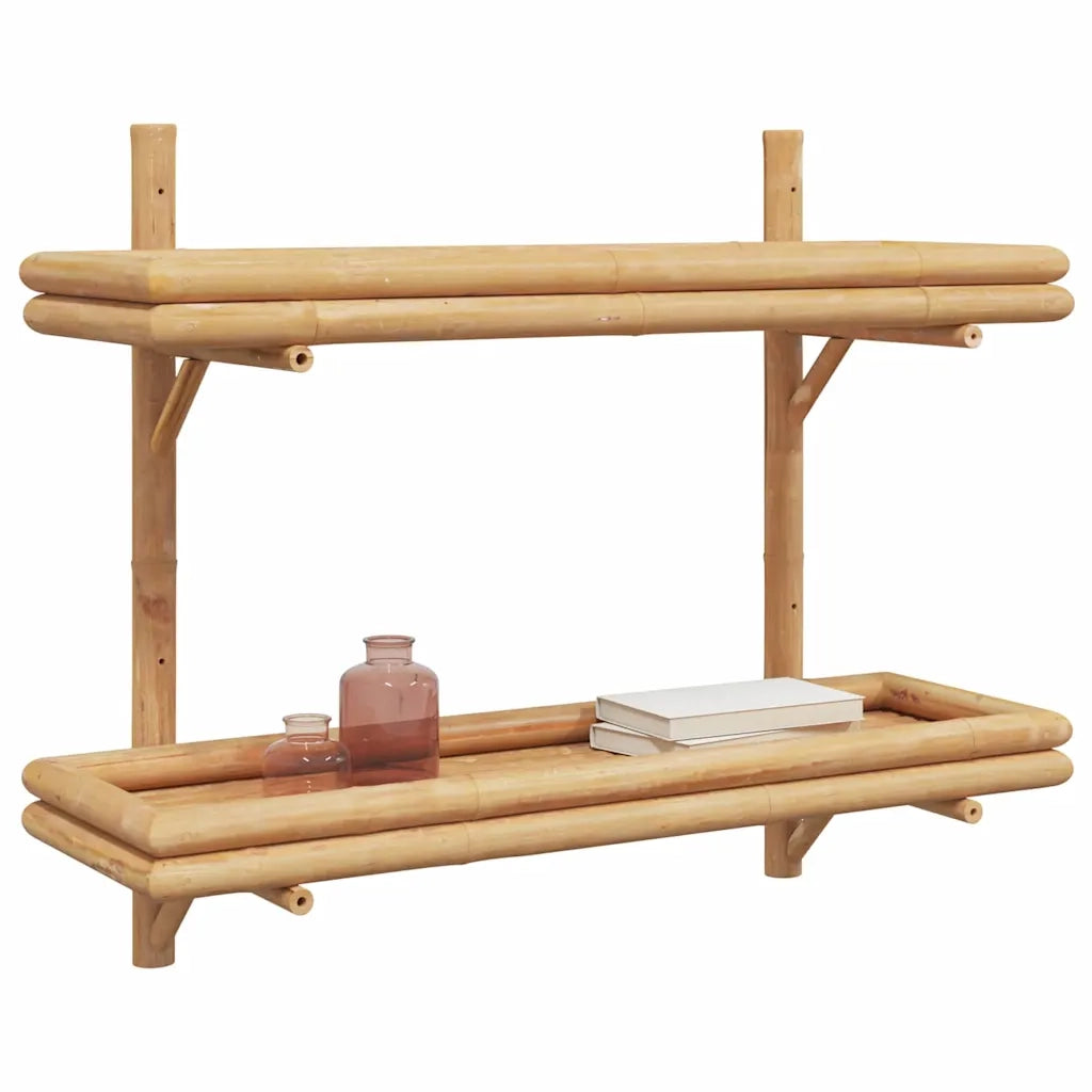 Scaffale da parete | Ripiano a parete | Mensola a parete Marrone 75 x 26 x 60 cm Bamb¨´