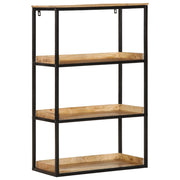 Libreria 70x35x110 cm Legno Massello di Mango Grezzo