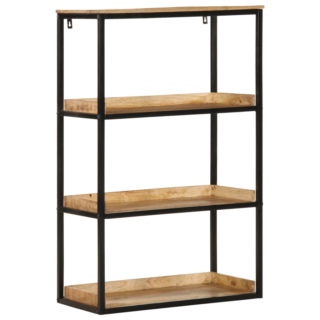 Libreria 70x35x110 cm Legno Massello di Mango Grezzo