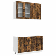Unità Cucina PORTO 4 pcs Rovere Fumo Legno ingegnerizzato 3438340