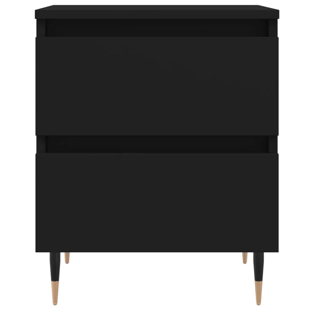 Comodino | Armadio da Notte | Mobiletto da notte Nero 40x35x50 cm in Legno Multistrato