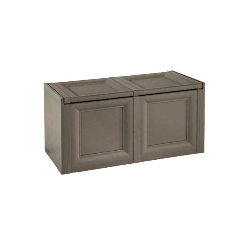BAULE CONTENITORE DA ESTERNO WENGÉ 86X40X42 CM – CASSAPANCA COMPATTA SALVASPAZIO PER BALCONE E TERRAZZO