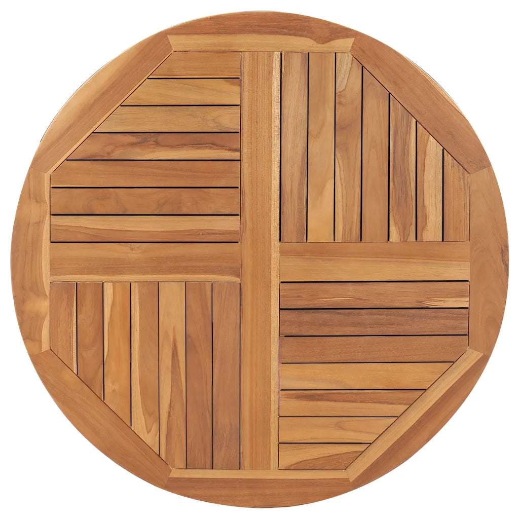 Piano Tavolo in Legno Massello di Teak Rotondo 2,5 cm 90 cm