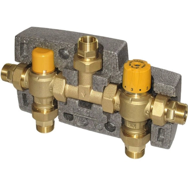 Kit termostatico di collegamento solare-caldaia isolato da 3/4"M