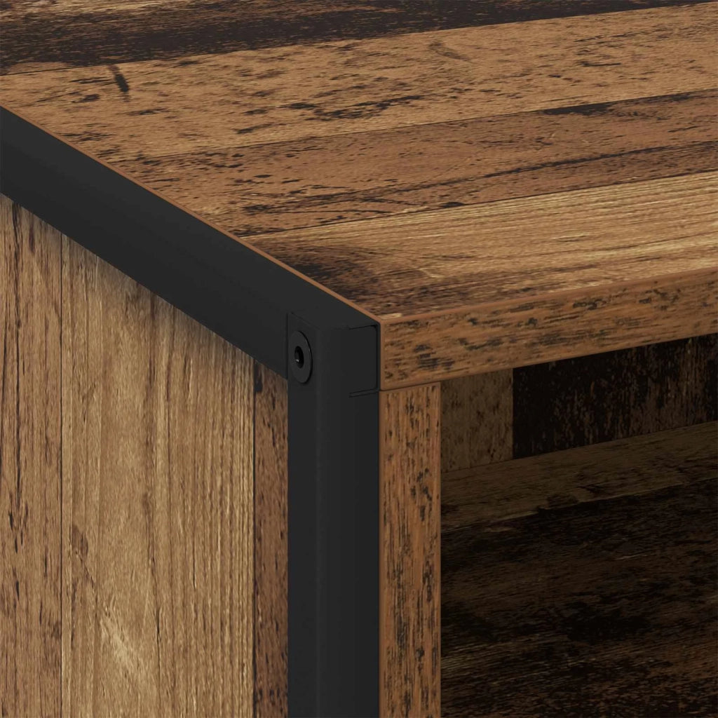 Comodino con cassetto 2 pz-Set di 2 Tavolino da notte Legno vecchio 50 x 39,5 x 50 cm