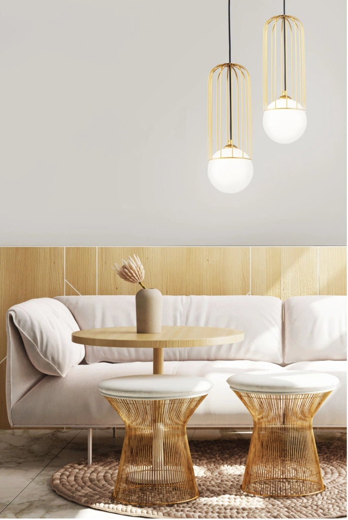 Lampada pendente Pendant in Metallo Telford Oro
