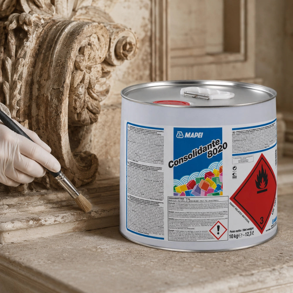 Mapei consolidante 8020 10 kg per restauro pietra mattoni e intonaci