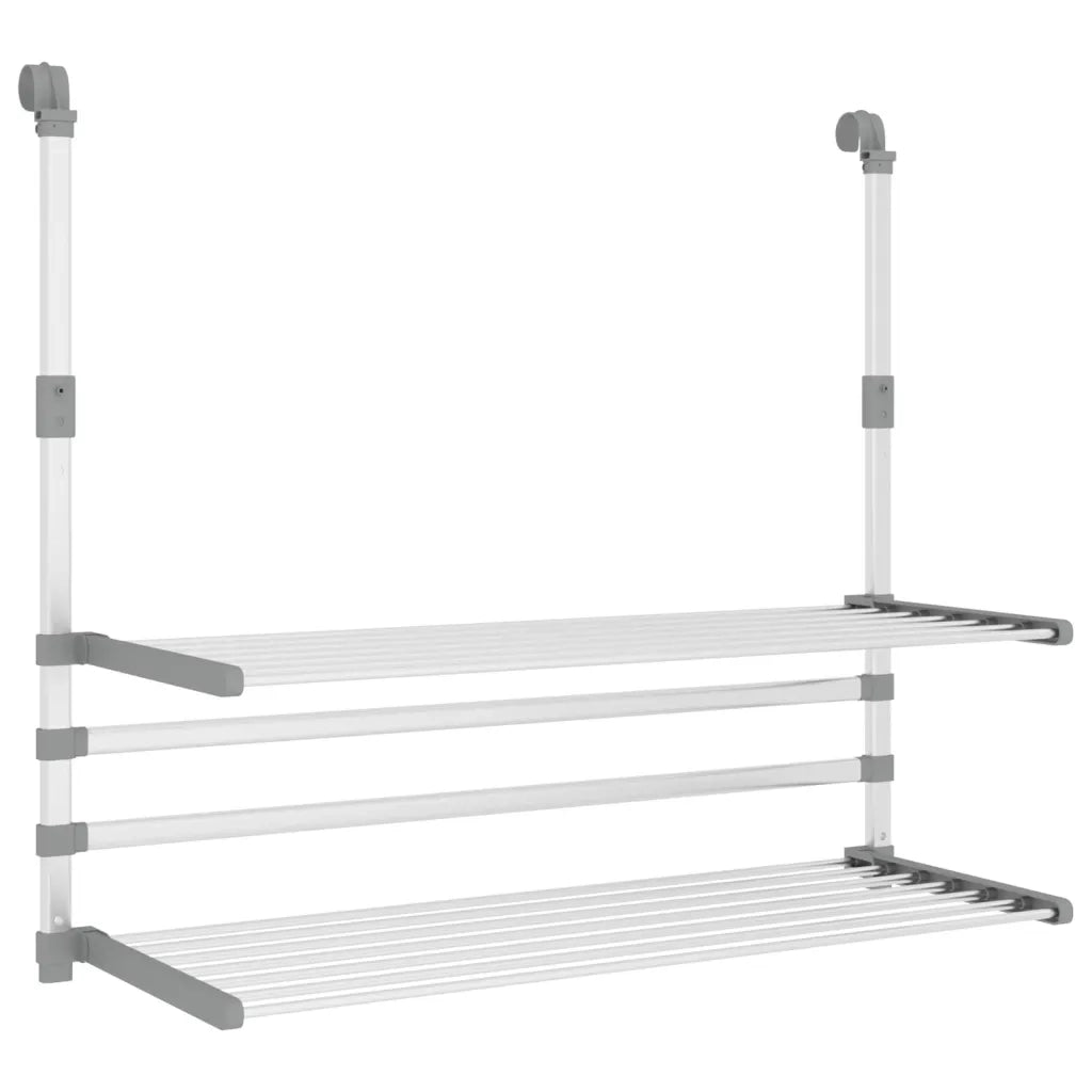 Stendino per Balcone 89x25x(60-95) cm in Alluminiocod mxl 119128