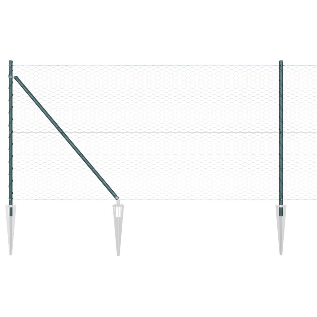 Recinzione Esagonale Verde 1x100 m Acciaio