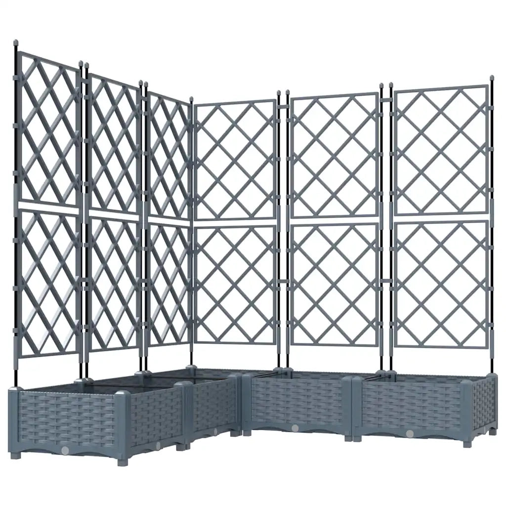 Vaso da giardino 5 pcs Grigio Chiaro 120 x 120 x 125,5 cm 42002888